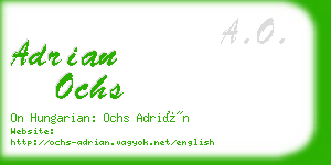 adrian ochs business card